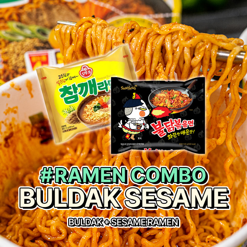 [RAMEN COMBO]Buldak Sesame Cooking Bundle (Buldak Ramen + Sesame Ramen)