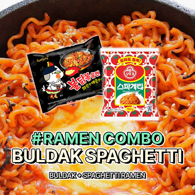 [RAMEN COMBO]Buldak Spaghetti Cooking Bundle (Buldak Ramen + Spaghetti Ramen)